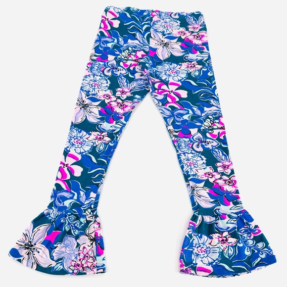 NWOT Lilly Pulitzer Tanzanian Teal Moonlight Garden Vanya Legging - Picture 4 of 9